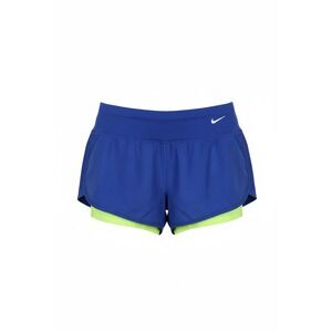 Nike Dri-FIT 2-in-1 Running Shorts Blue Neon Green Womens Small Zipper Pocket